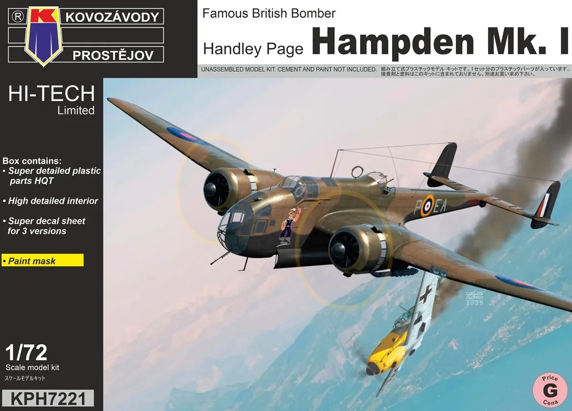 1/72 Handley Page Hampden Mk.I (3x camo) HI-TECH