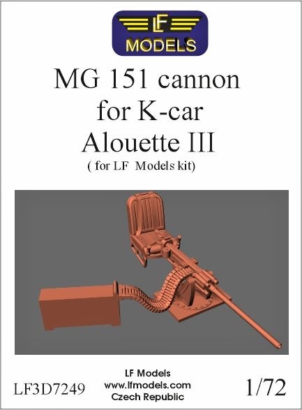 1/72 MG 151 cannon for K-car Alouette III (LF)