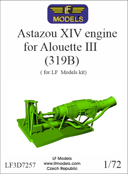 1/72 Astazou XIV Engine for Alouette III 319B (LF)