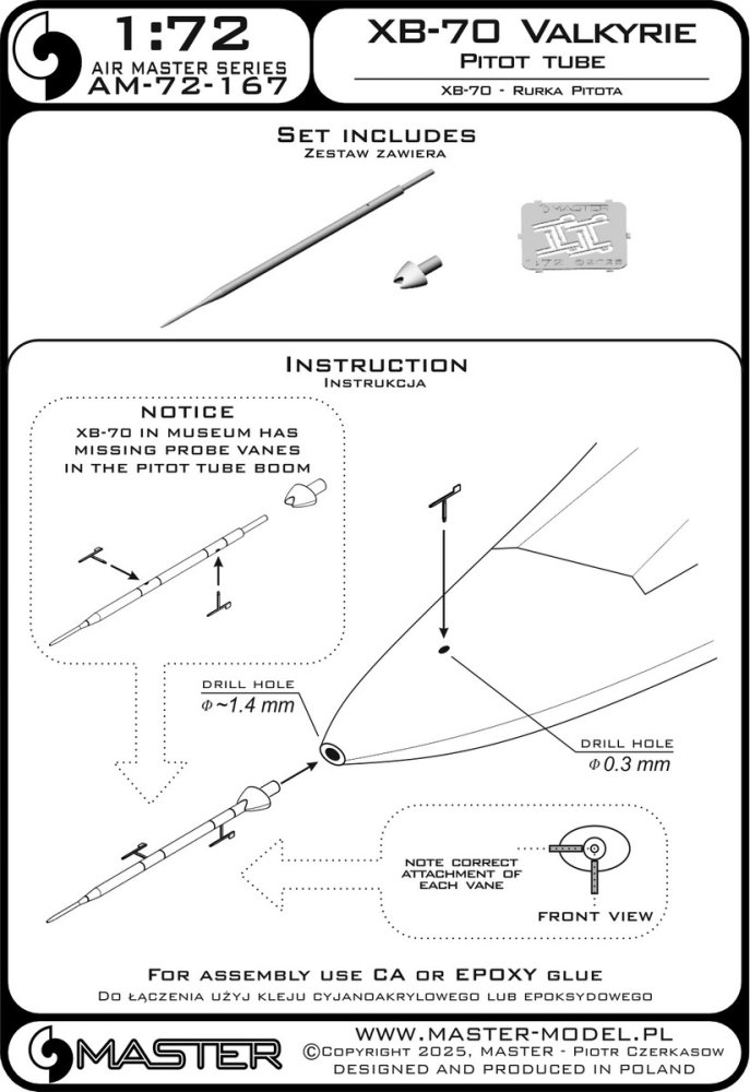 1/72 XB-70 Valkyrie - Pitot Tube