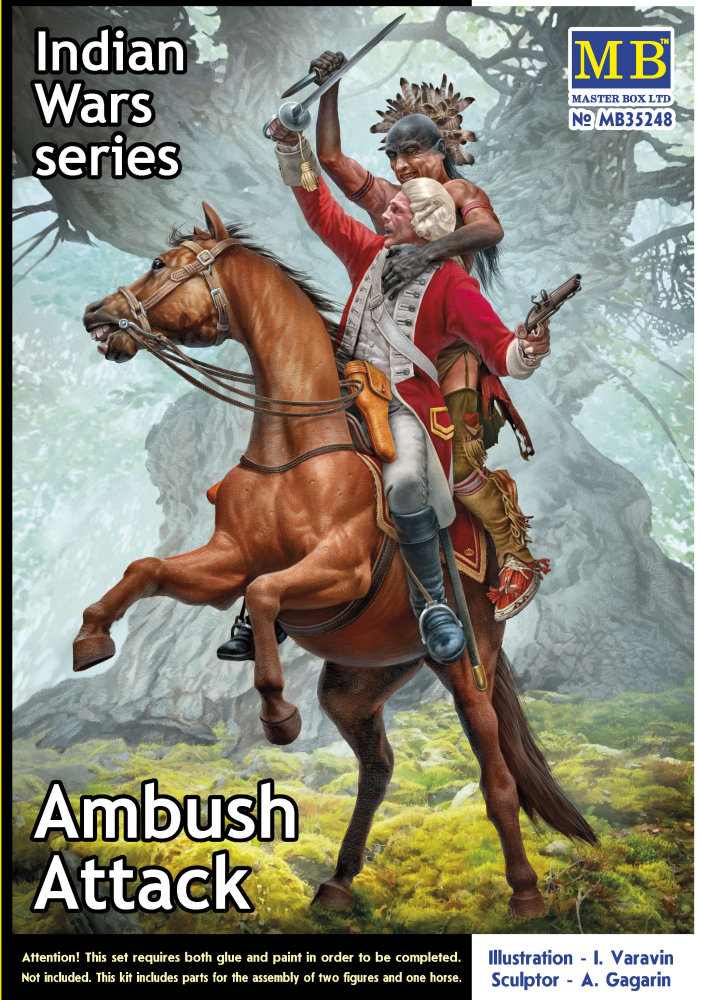 1/35 Ambush Attack, Indian War Series (3 fig.)