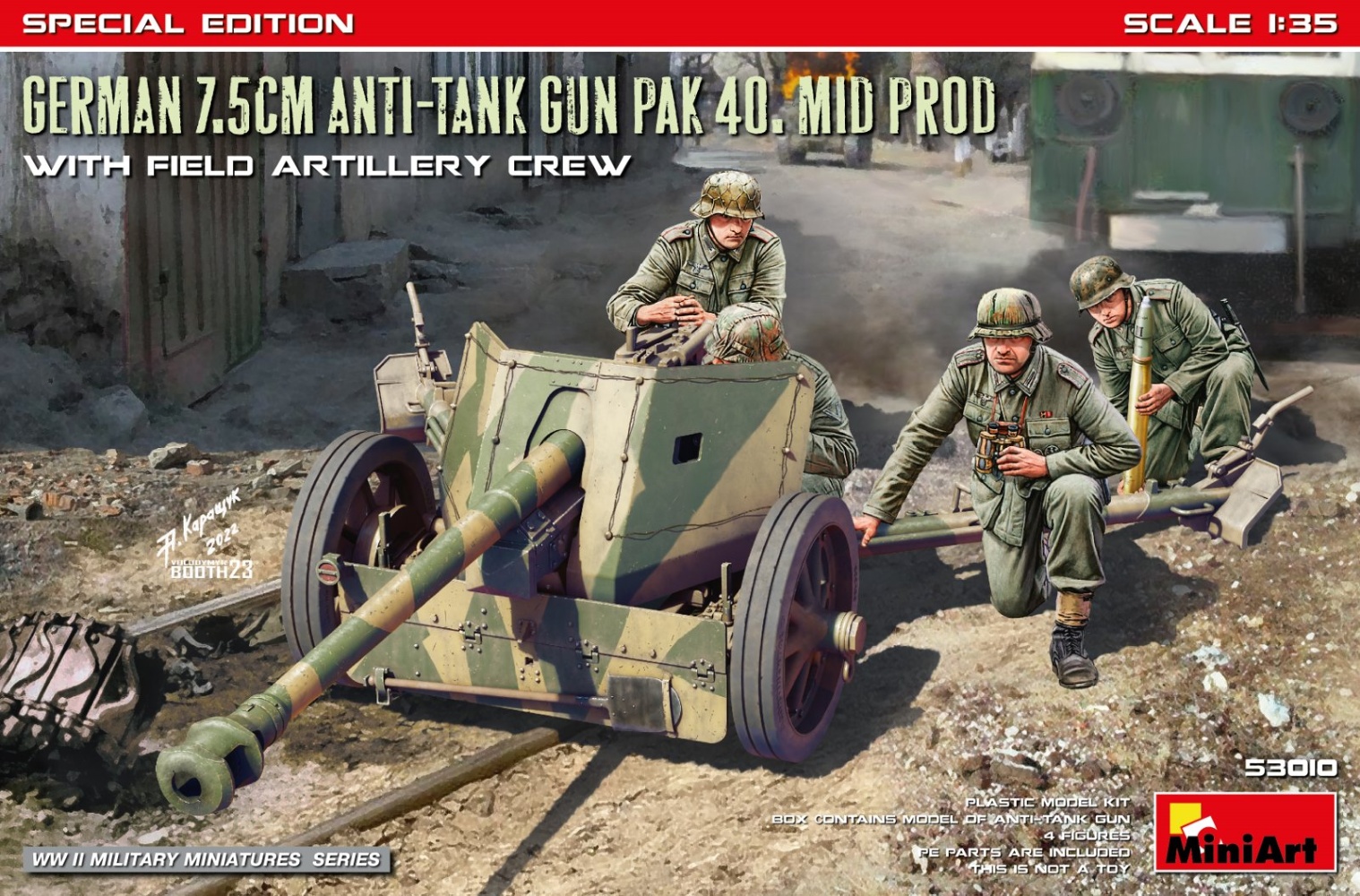 1/35 German 7.5cm Anti-Tank Gun PaK 40 Mid w/crew