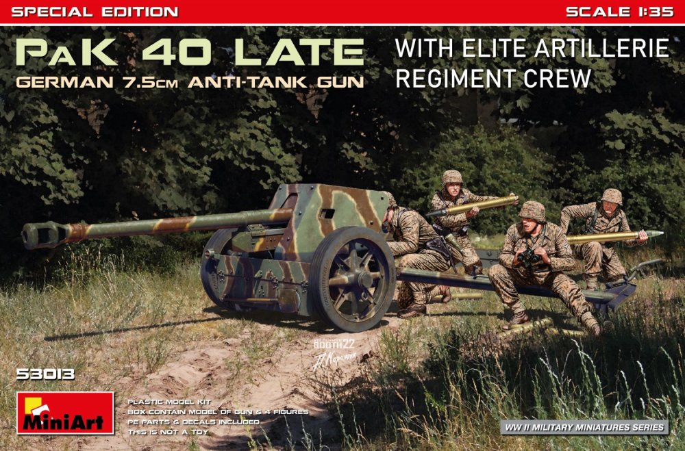1/35 German 7.5cm PaK 40 Late w/Elite Artill.Crew