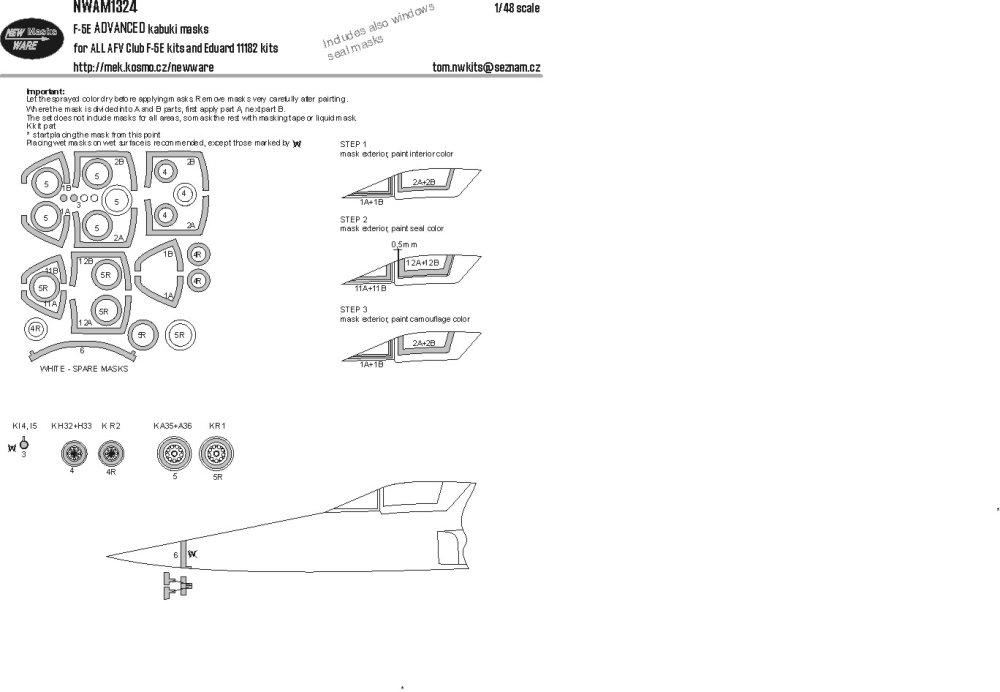MODELIMEX Online Shop | 1/48 Mask F-5E ADVANCED (AFV) | your