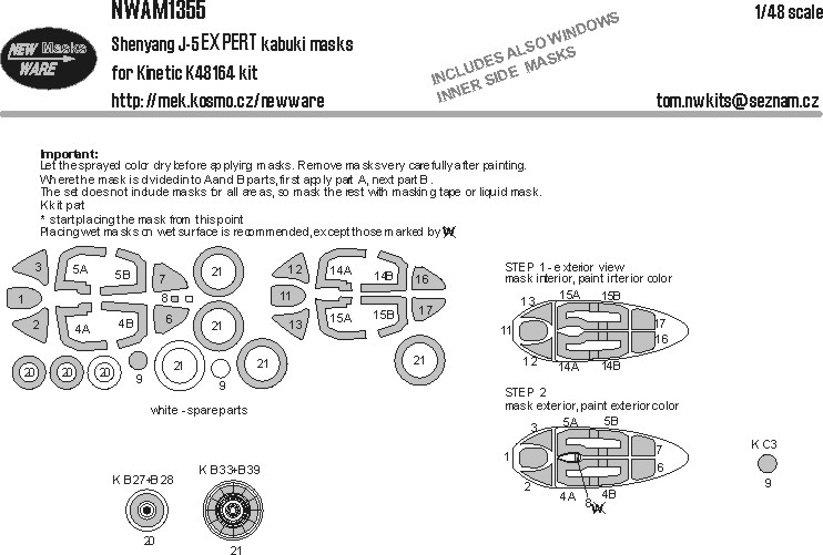 1/48 Mask Shenyang J-5 EXPERT (KIN 48164)