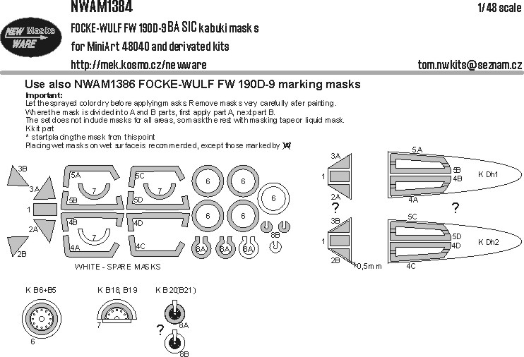 1/48 Mask Focke-Wulf FW 190D-9 BASIC (MINA)