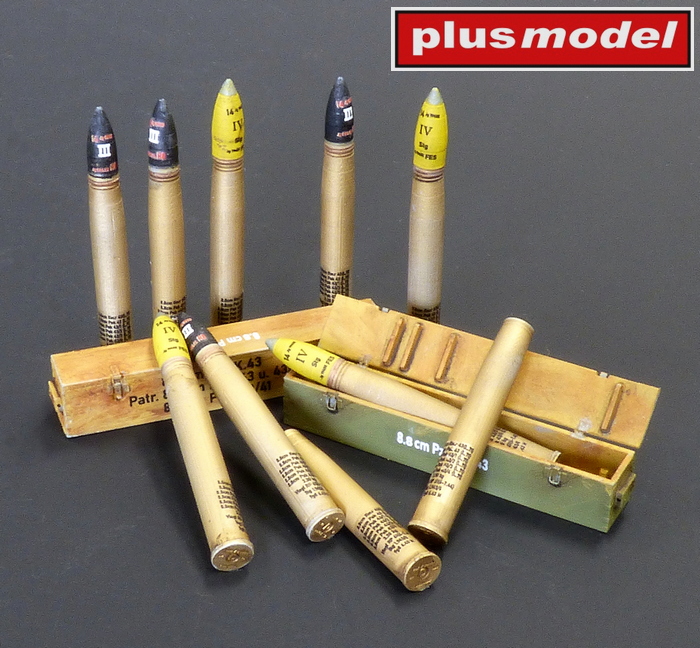 1/35 8,8cm ammo KwK 36 Tiger II, Pak 43, Elefant
