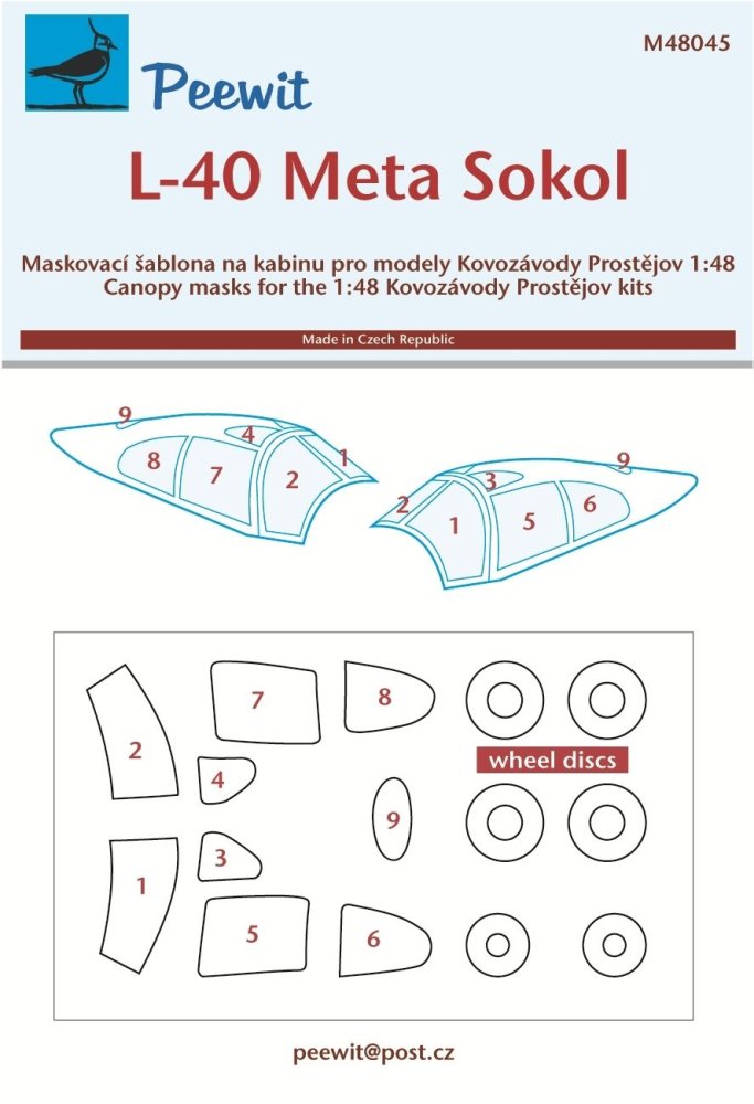 1/48 Canopy mask L-40 Meta Sokol (KP)