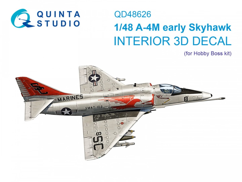 1/48 A-4M Skyhawk 3D-Print&col.Interior (HOBBYB)