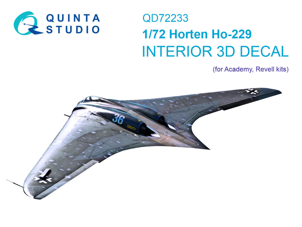 1/72 Horten Ho 229 3D-Print&col.Interior (ACAD)