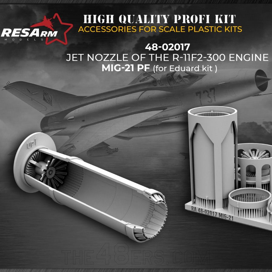 1/48 MiG-21PF jet nozzles (EDU)