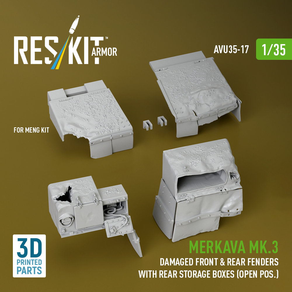 1/35 Merkava Mk.3 damag.front&rear fend. w/ boxes