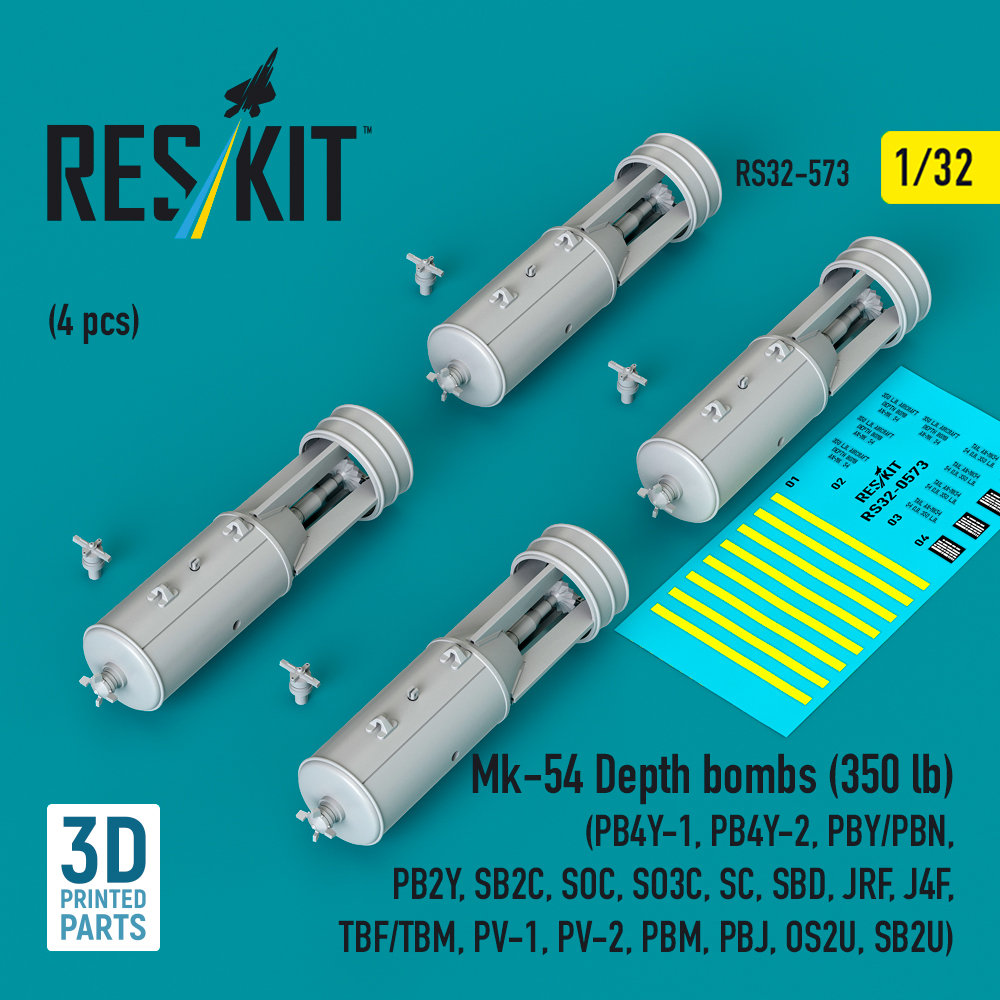 1/32 Mk-54 Depth bombs (350 lbs) (4 pcs.)