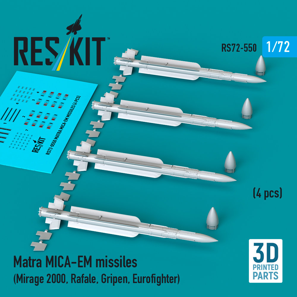 1/72 Matra MICA-EM missiles (4 pcs.)