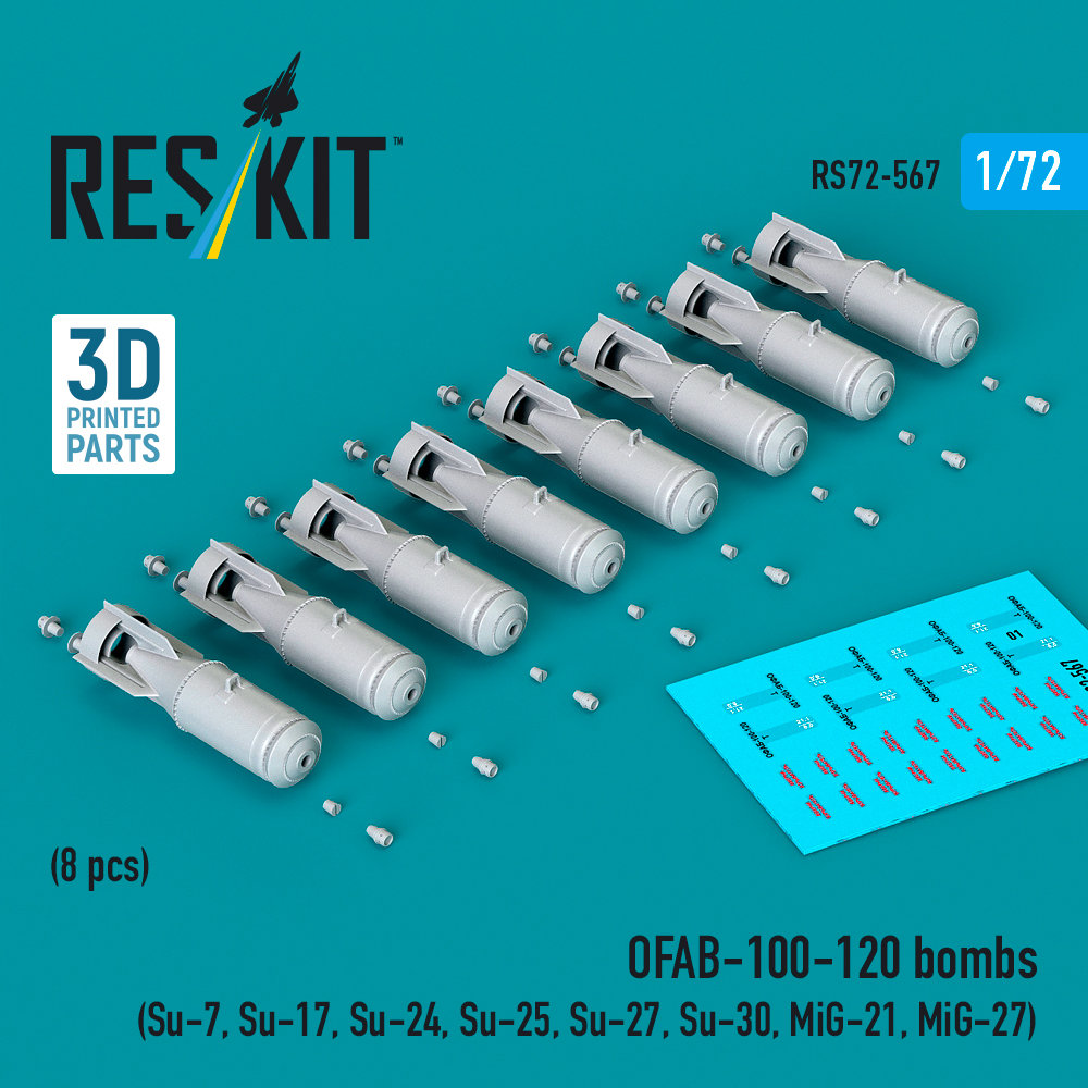 1/72 OFAB-100-120 bombs (8 pcs.)