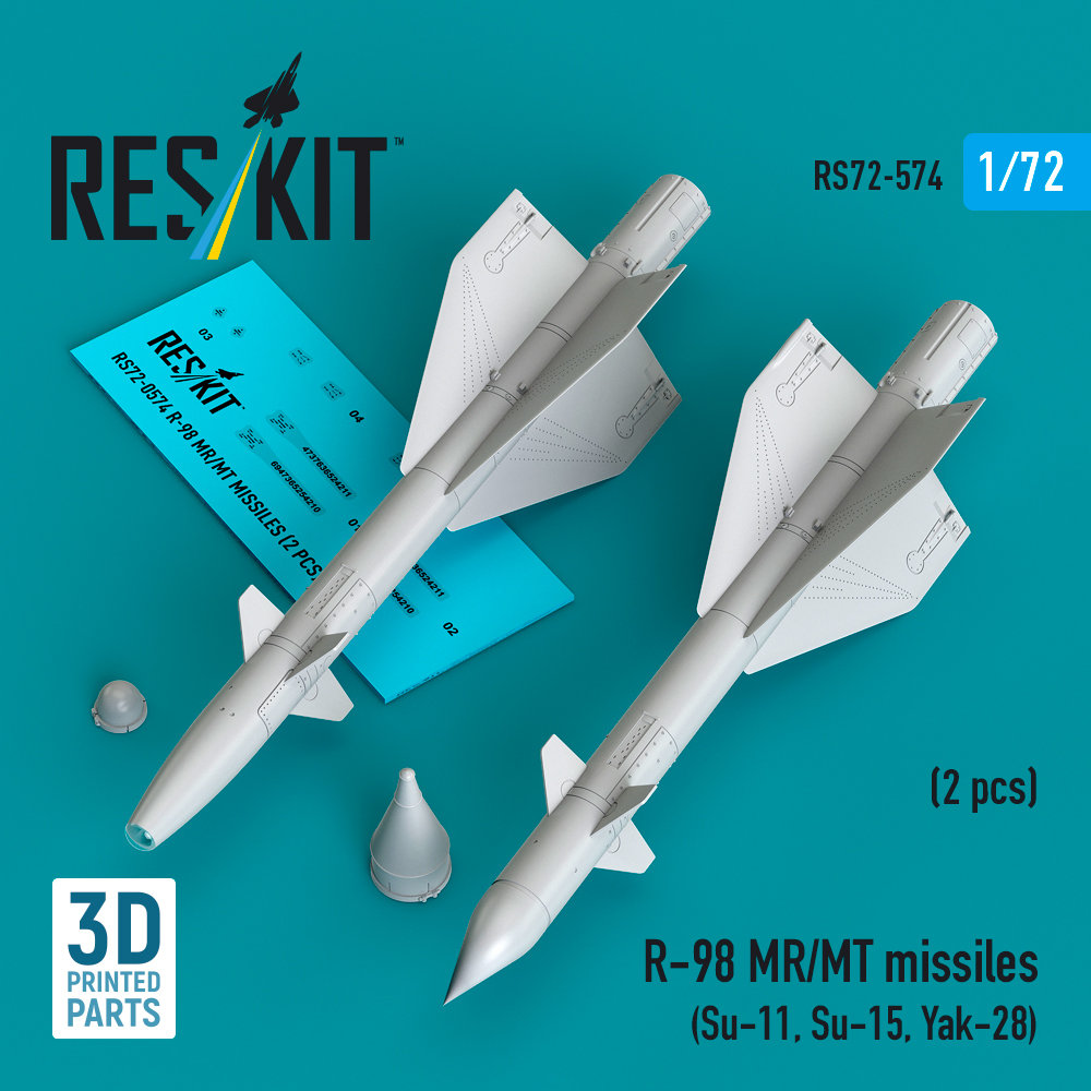 1/72 R-98 MR/MT missiles (2 pcs.)(Su-11, Su-15)