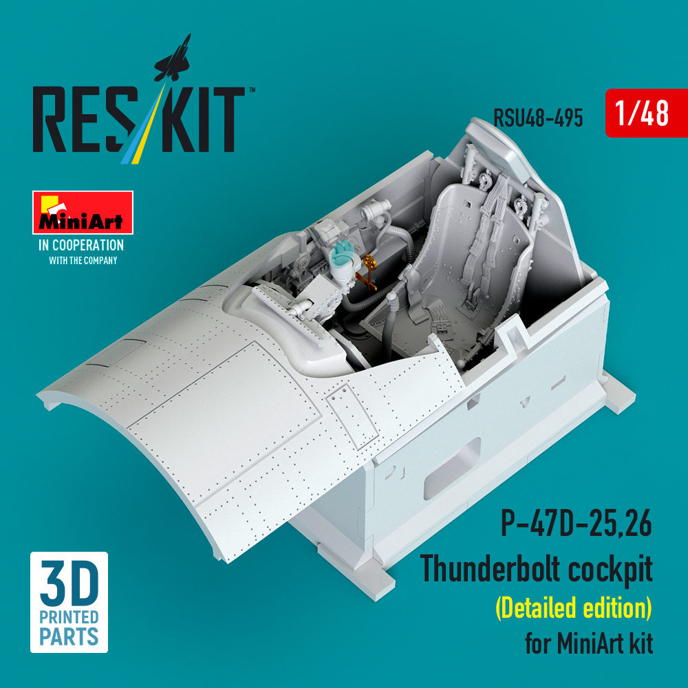 1/48 P-47D-25,26 Thunderb. cockpit Detailed (MINA)