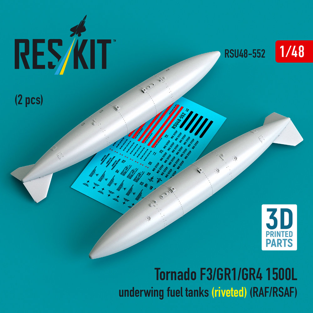 1/48 Tornado F3/GR1/GR4 1500L underwing fuel tanks
