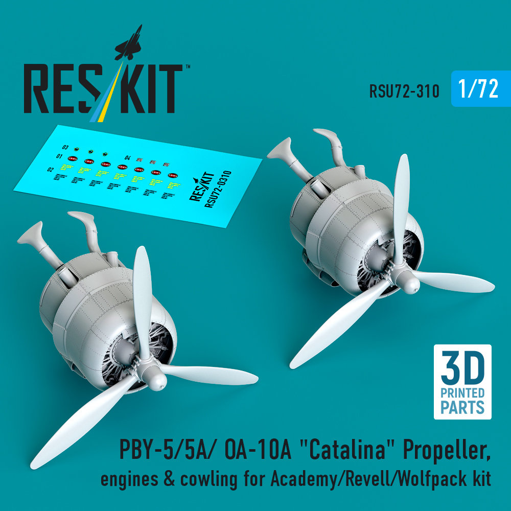 1/72 PBY-5/5A/ OA-10A Propeller, engines & cowling