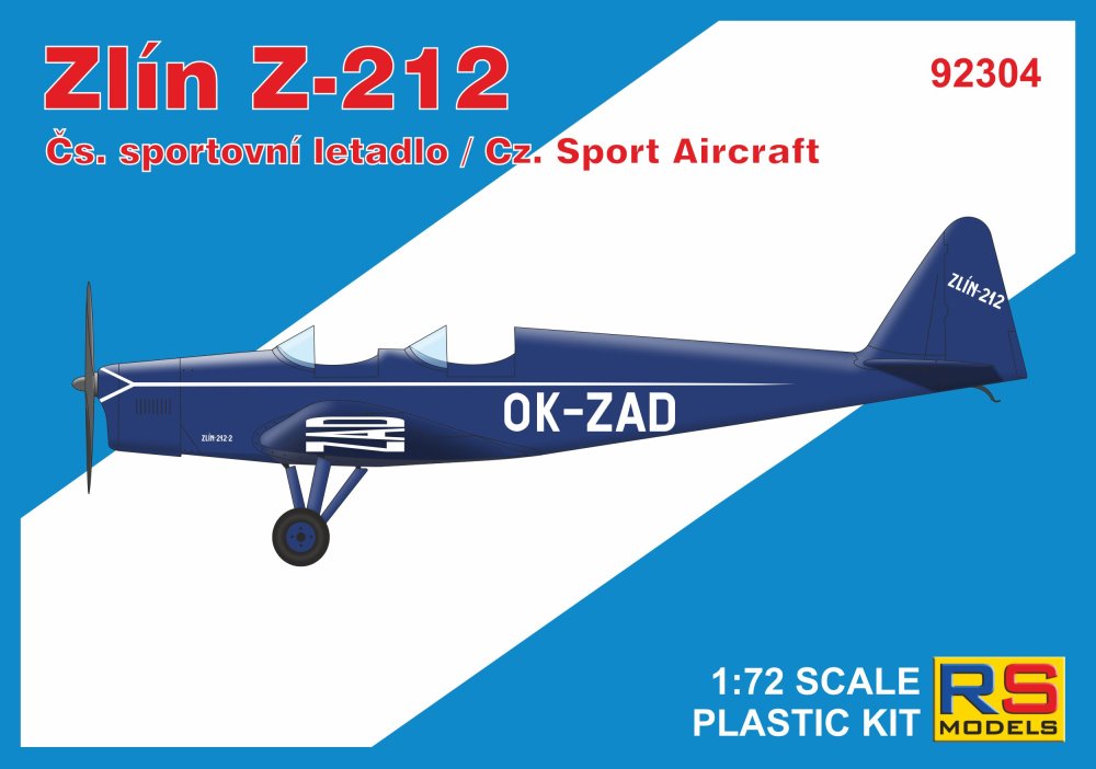 1/72 Zlín Z-212 Czechosl. Sport Aircraft (4x camo)