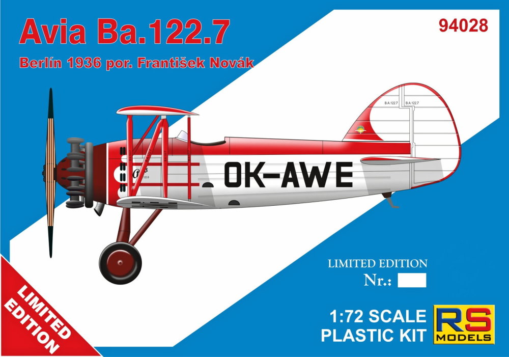 1/72 Avia Ba.122 OK-AWE Berlin 1936 (F.Novak)