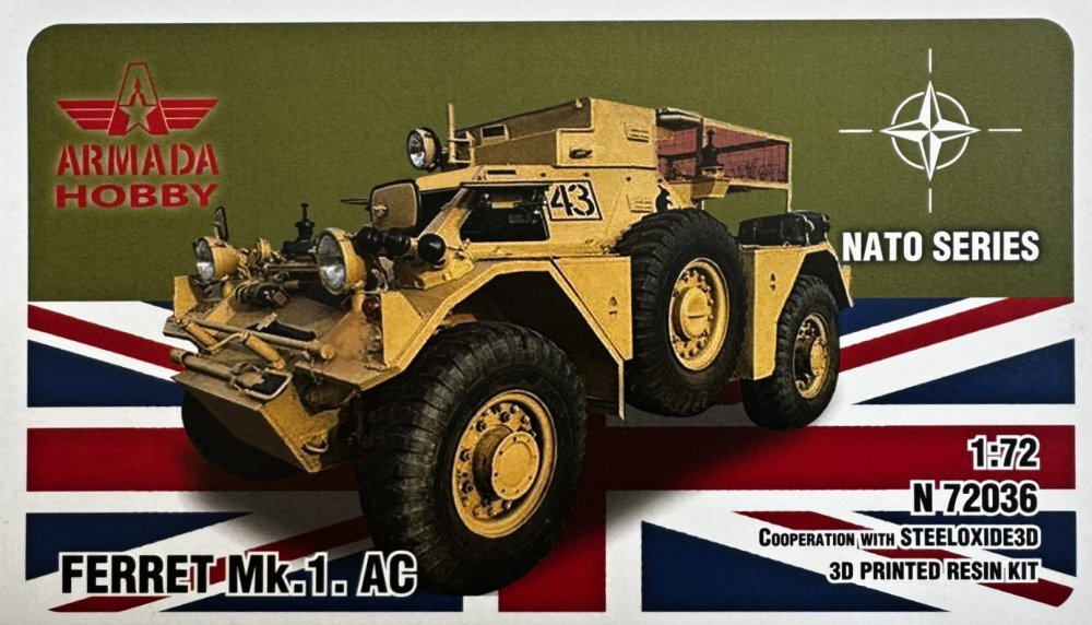 1/72 Ferret Mk.1. AC NATO Series (3D printed kit)