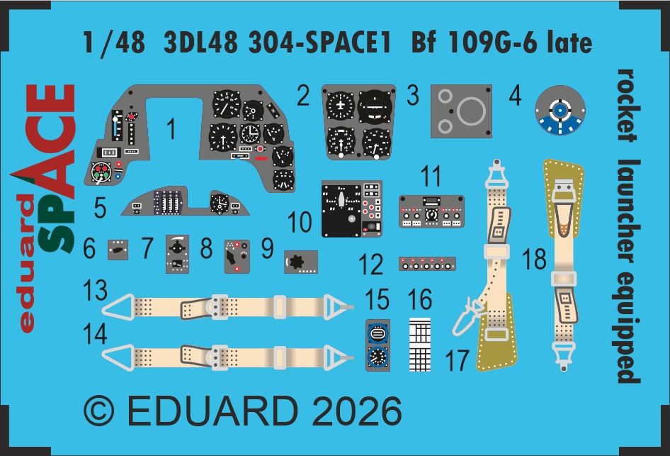 1/48 Bf 109G-6 late,rocket launcher equipped SPACE