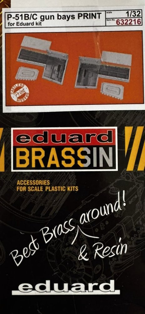 BRASSIN 1/32 P-51B/C gun bays PRINT (EDU)