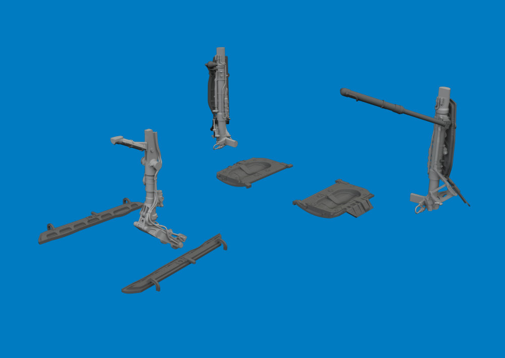 BRASSIN 1/48 MiG-21F undercarriage legs (EDU)