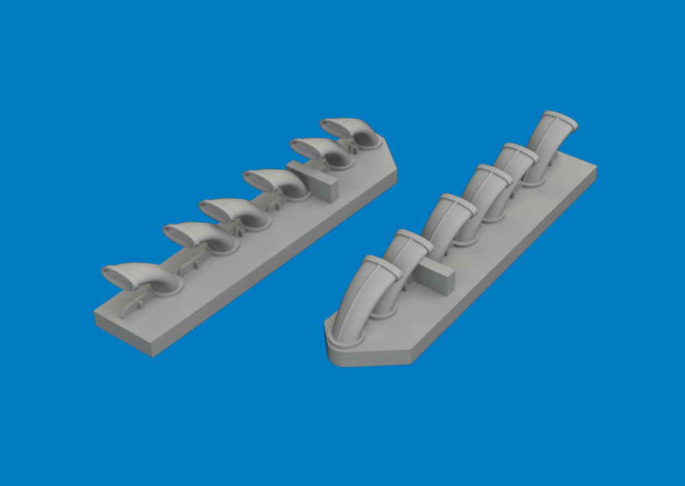 BRASSIN 1/48 Fw 190D-9 exhaust stacks (MINA)