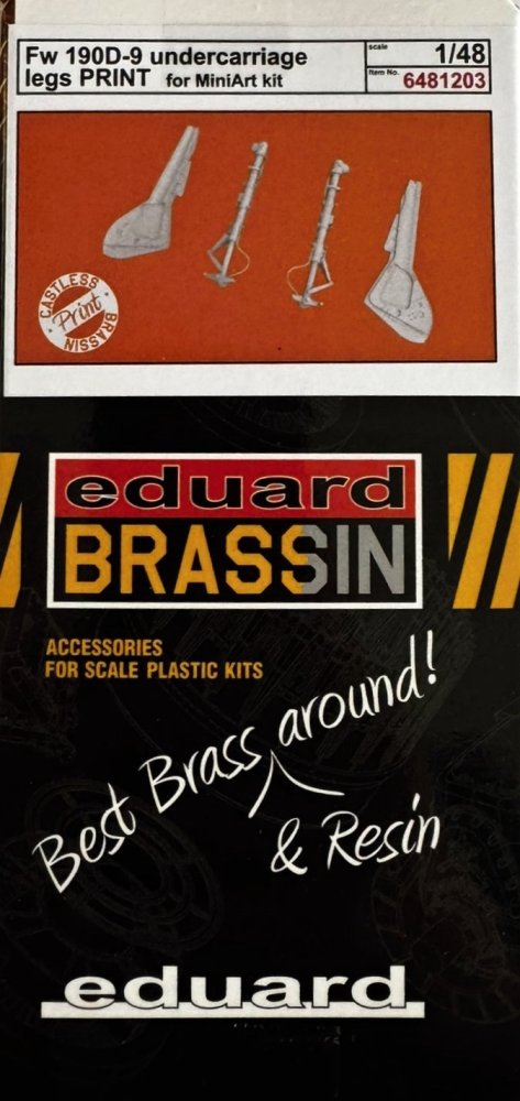 BRASSIN 1/48 Fw 190D-9 undercarr.legs PRINT (MINA)