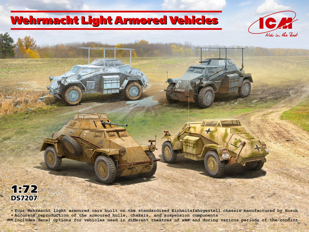 1/72 Wehrmacht Light Armored Vehicles (4 kits)
