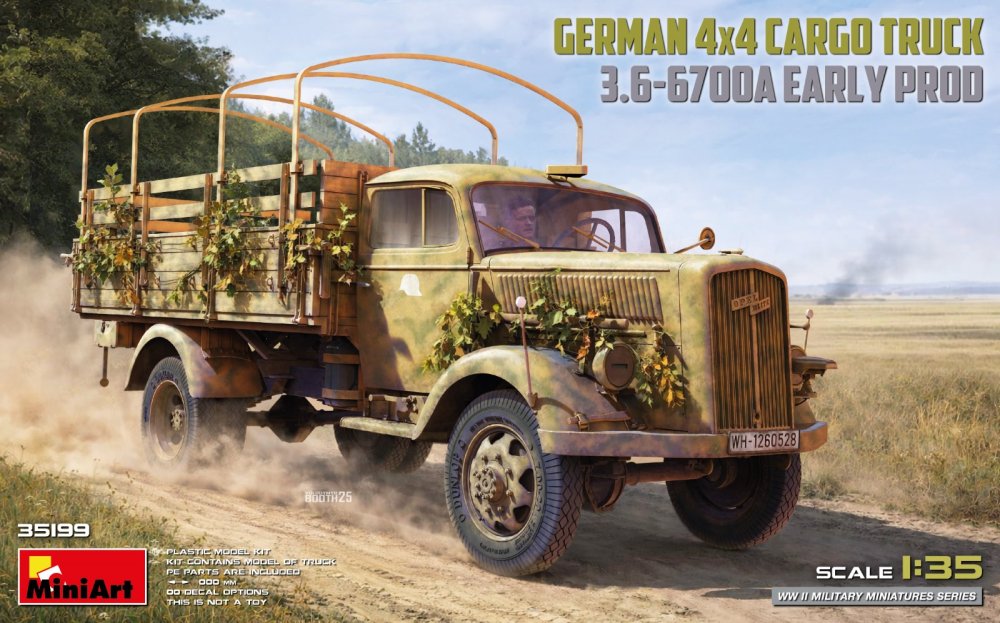 1/35 German 3t 4x4 Cargo Truck 3.6-6700A Early