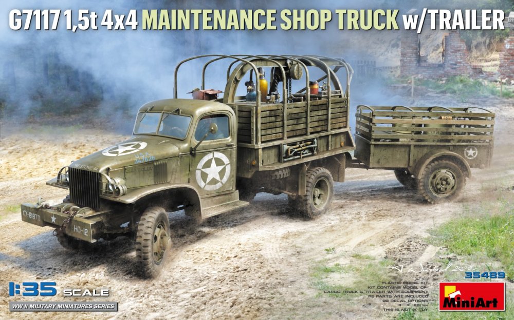 1/35 G7117 1,5t 4x4 Mainten.Shop Truck w/Trailer