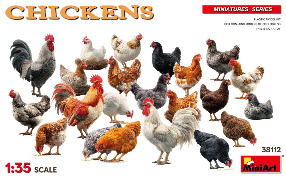 1/35 Chickens (30 pcs.)