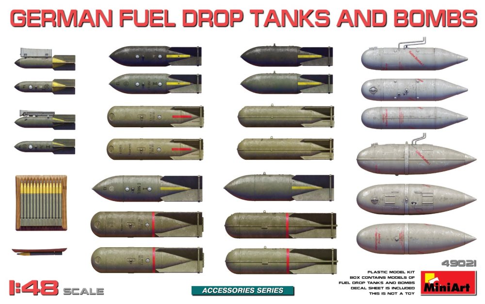 1/48 German Fuel Drop Tanks and Bombs