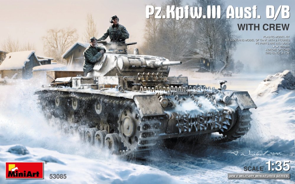 1/35 Pz.Kpfw.III Ausf. D/B with Crew (4x camo)