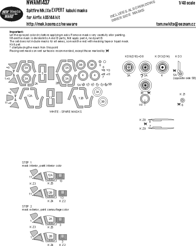 1/48 Mask Spifire Mk.IXe EXPERT (AIRF)