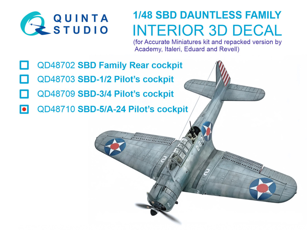 1/48 SBD-5 Dauntless/A-24B Banshee 3D-Pr.&Col.Int.