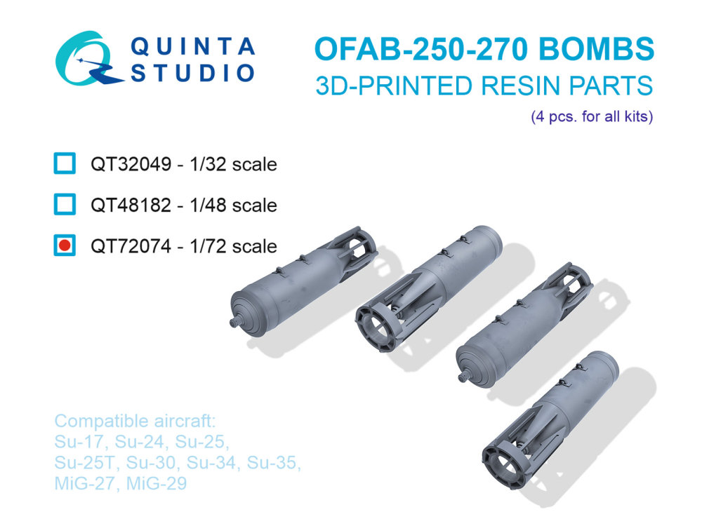 1/72 OFAB-250-270 Bombs (4 pcs.)