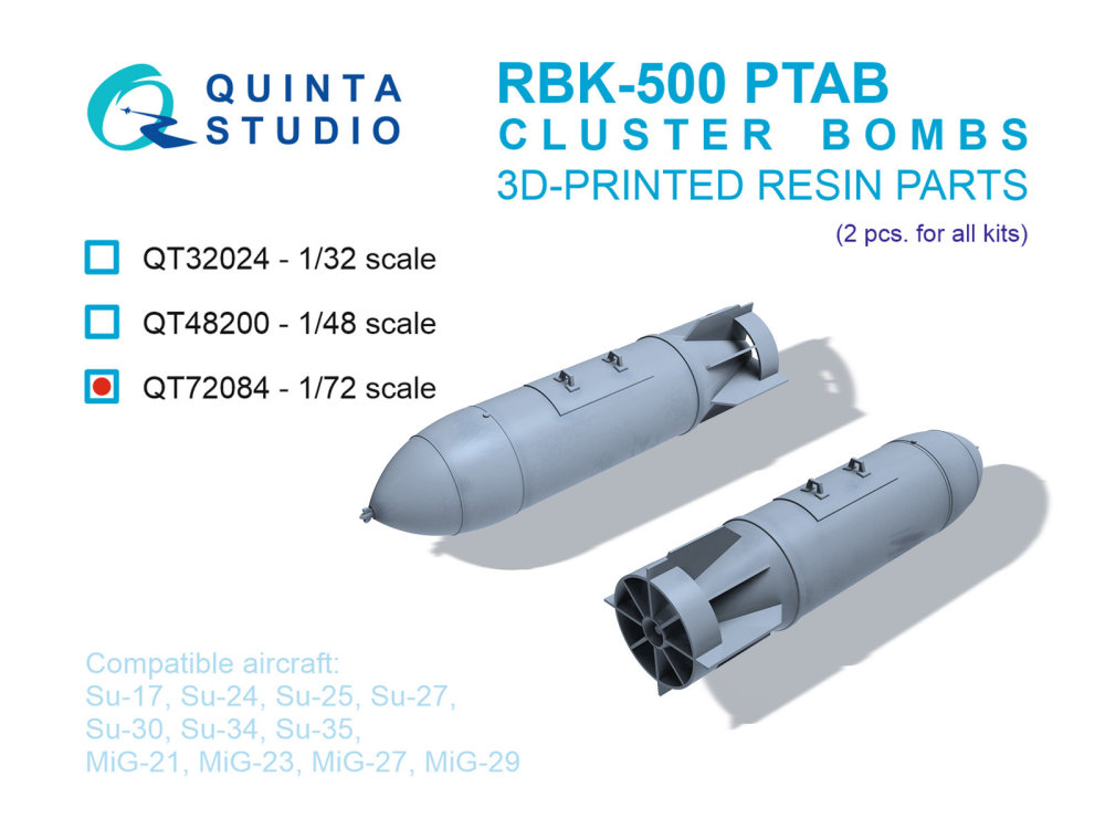 1/72 RBK-500 PTAB Cluster Bombs (2 pcs.)