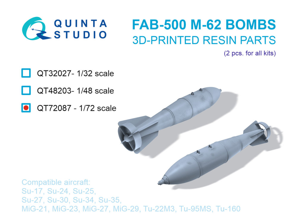 1/72 FAB-500 M-62 Bombs (2 pcs.)
