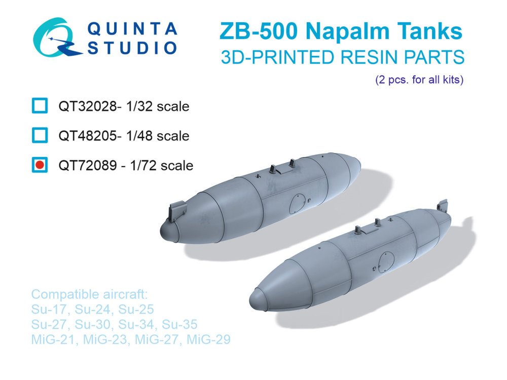 1/72 ZB-500 Napalm tanks (2 pcs.)