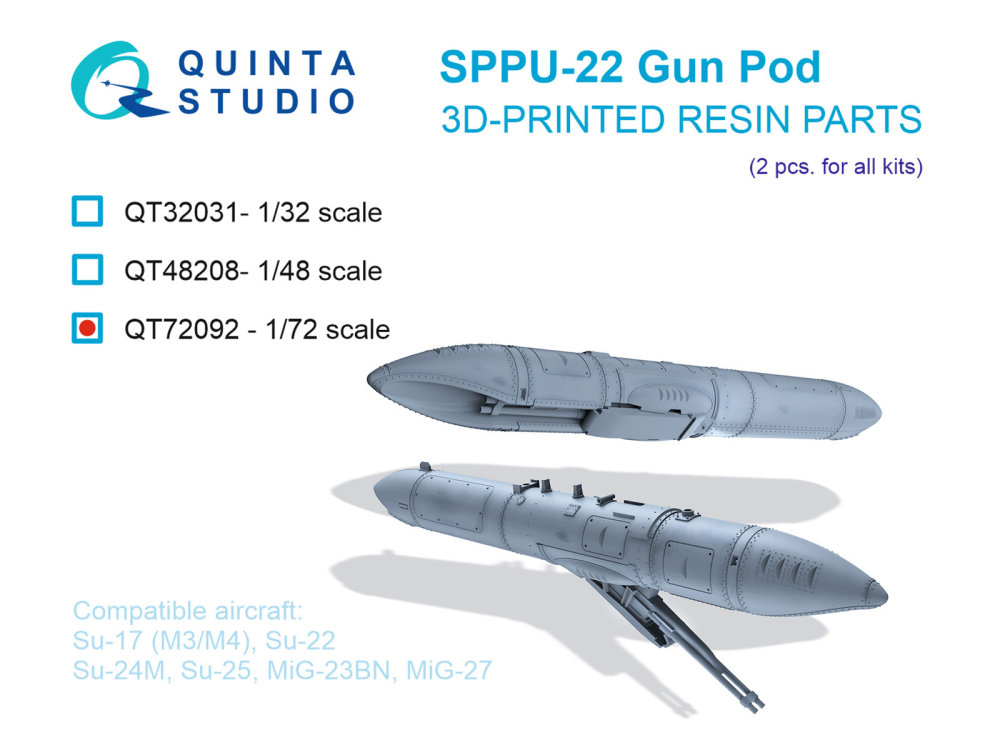 1/72 SPPU-22 Gun Pods (2 pcs.)