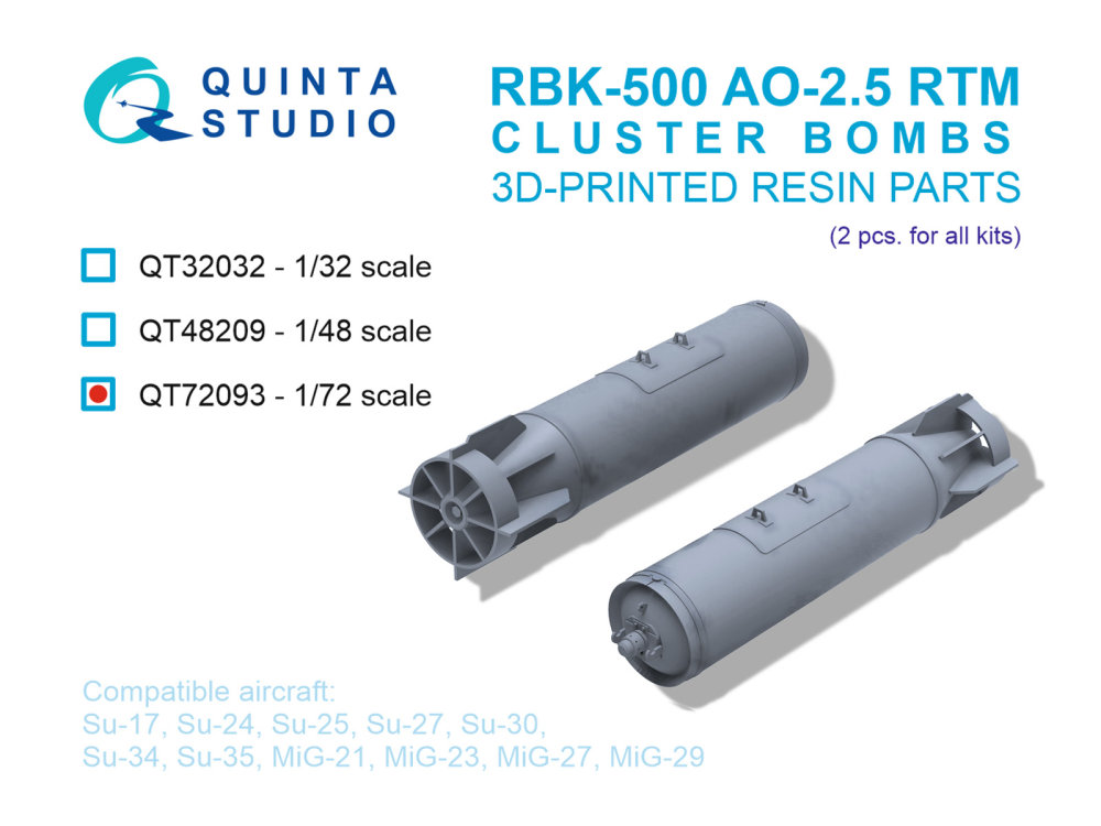 1/72 RBK-500 AO-2.5 RTM Cluster Bombs (2 pcs.)