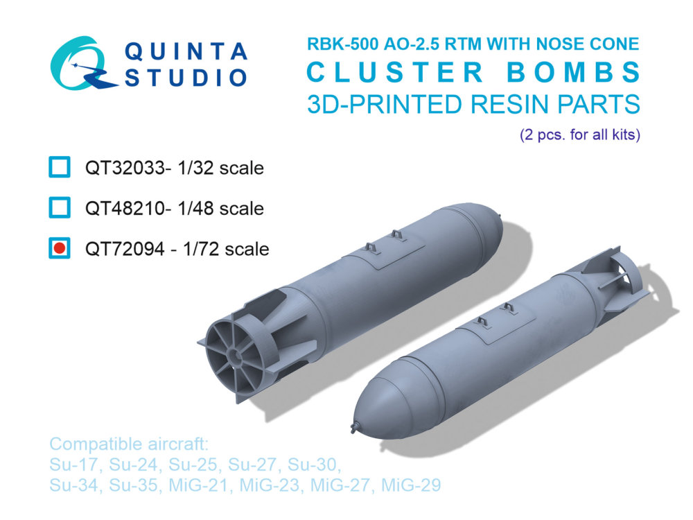 1/72 RBK-500 AO-2.5 RTM w/ nose fairing (2 pcs.)